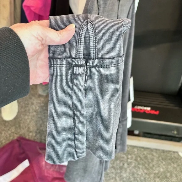 We The Free Dark Charcoal Ribbed Button-Up - Picture 4 of 6